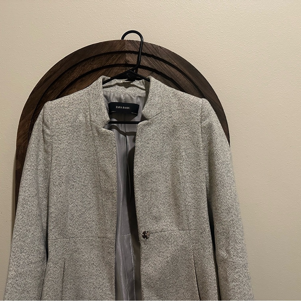 Zara Basic Gray Blazer - image 5